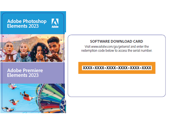 Adobe Photoshop Elements のシリアル番号の検索